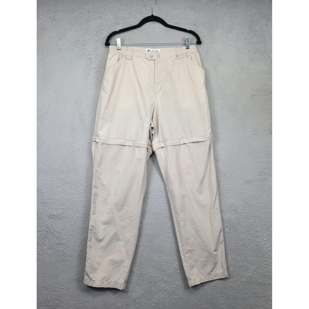 Columbia Pants Womens 12 Beige Convertible Shorts Outdoor Sports Hiking‎ Utility